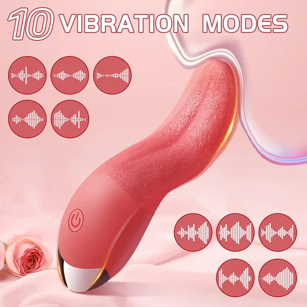 10 Mode Heated Tongue Vibrator