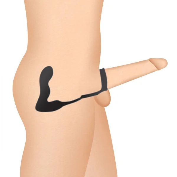 10X Inflatable and Vibrating Prostate Plug with Cock and Ball Ring