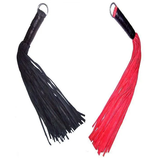 22" LONG LEATHER FLOGGER WITH D RING