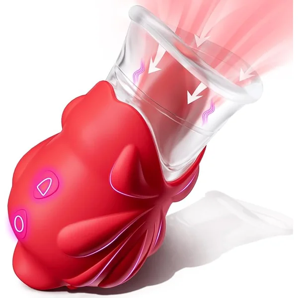 2 in 1 Licking & Sucking Tongue Vibrator