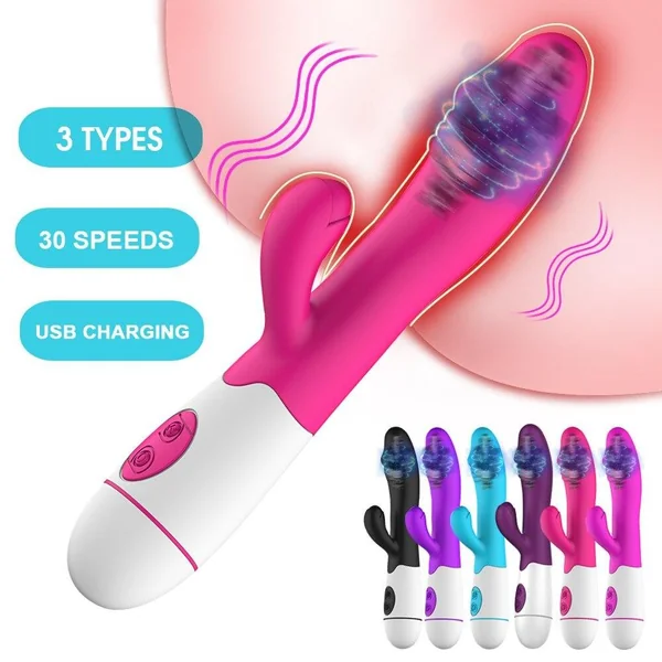 30 Speed G Spot Vibrator for Women Dildo Masturbate Rabbit Vibrator Vaginal Clitoral Massager Female Stimulation Adults Sex Toys