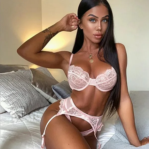 3 PC Sexy lace Teddy lingerie