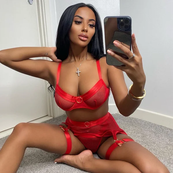 3 Pieces Fishnet Exotic Lingerie Set for Woman