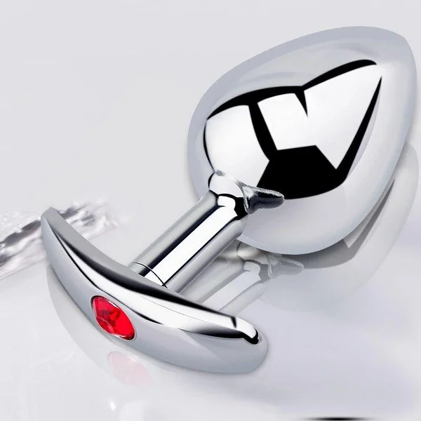 3 Size Anal Plug Heart Stainless Steel Crystal Anal Plug Removable Butt Plug Stimulator Anal Sex Toys Prostate Massager Dildo