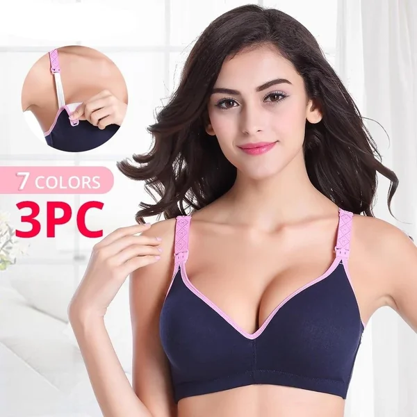 3PC/lot Maternity Nursing Bras Cotton Breastfeeding Pregnant Women Pregnancy Underwear Breast Feeding Bra Clothing