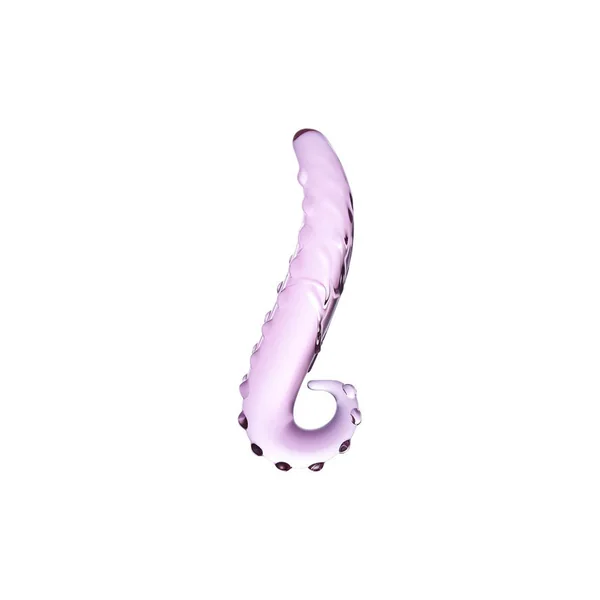 6" Lick-It Textured Glass Tongue Shaped Dildo