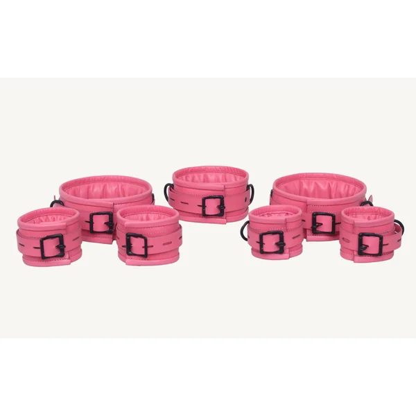 7 Pcs Set Leather Bondage Cuffs