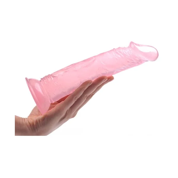 9.5” Clear Pink Realistic Dildo