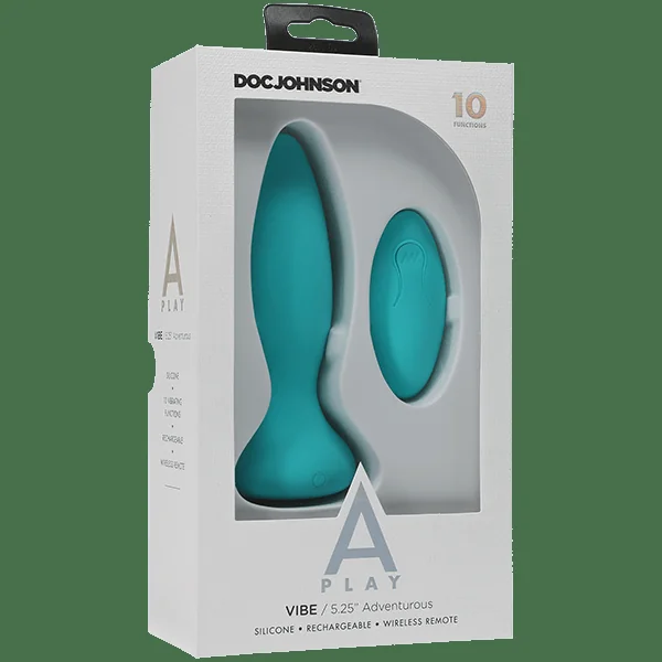 A Play Rechargeable Silicone Adventurous Anal Plug W/remote