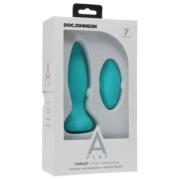 A Play Thrust Adventurous Rechargeable Silicone Anal Plug W/remote
