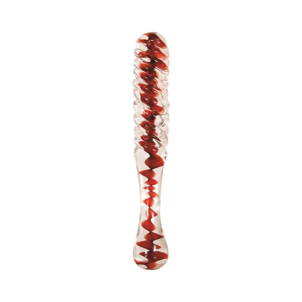 Adam & Eve Eve's Sweetheart Swirl Texture Dual Ended Glass Dildo
