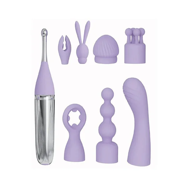 Adam & Eve Sweet Dreams Massager Kit With Versatile Interchangeable Textured Tips