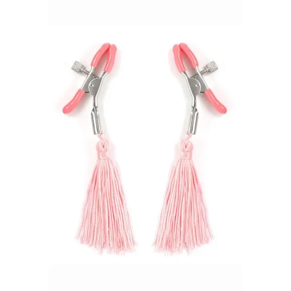 Adjustable Nipple Clamps with Pink Tassels
