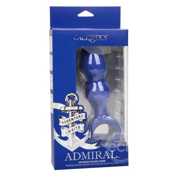 Admiral Advanced Beaded Silicone Anal Probe - Blue