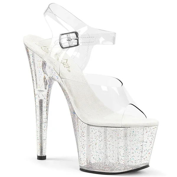 Adore-708MG 7" Heel with Mini Glitter