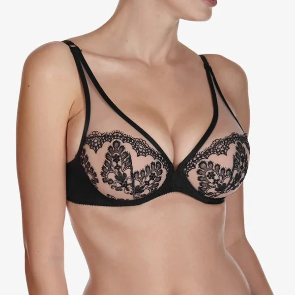 Ajour Flat White U/W Plunge bra non-padded