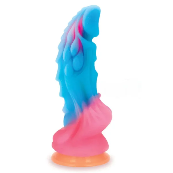 AlienNation Glow Dragon Silicone Glow-in-the-Dark Fantasy Shaped Girthy Harnessable Dildo With Suction Cup