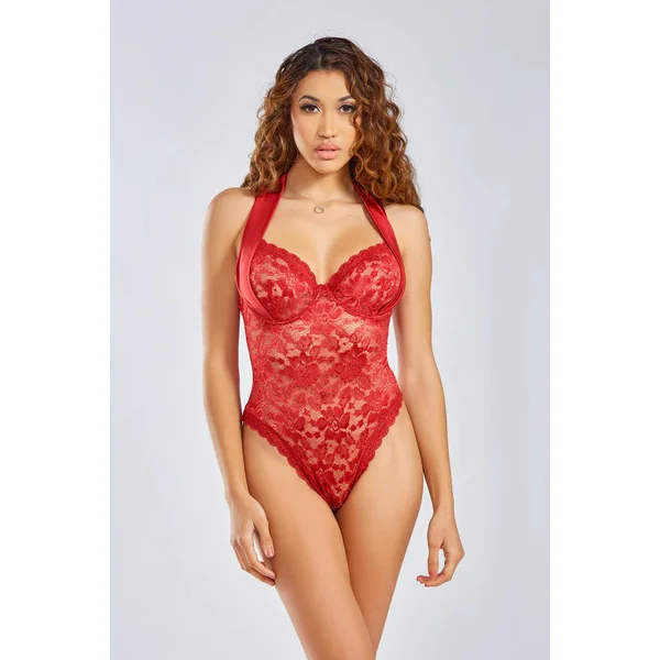 All Over Lace & Satin Bodysuit