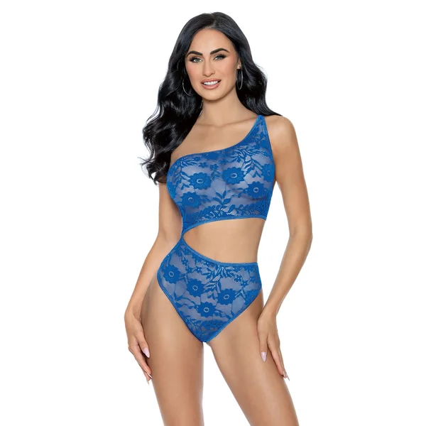 All Over Stretch Lace One Shoulder Teddy
