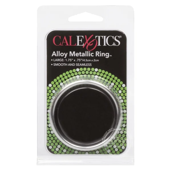 Alloy Metallic Cock Ring - Large - 1.75in - Silver