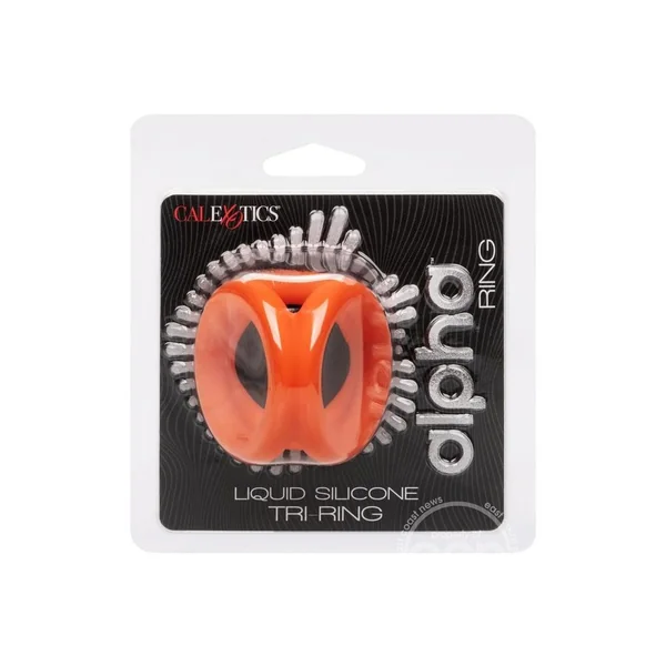 Alpha Liquid Silicone Tri-Ring - Orange