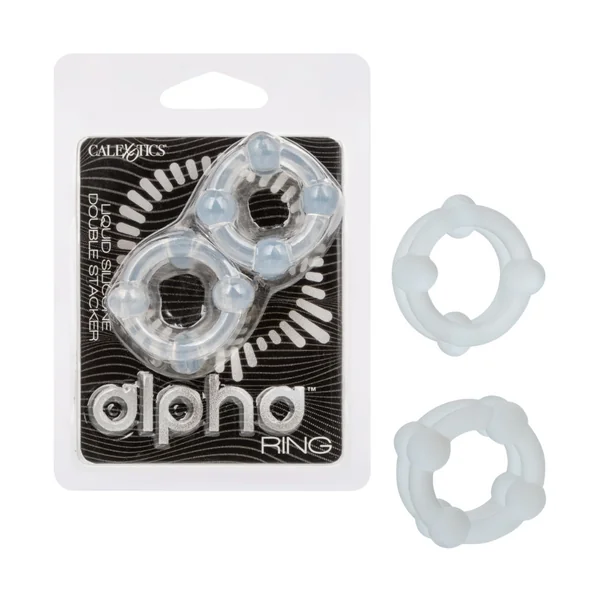 Alpha Ring Liquid Silicone Double Stacker
