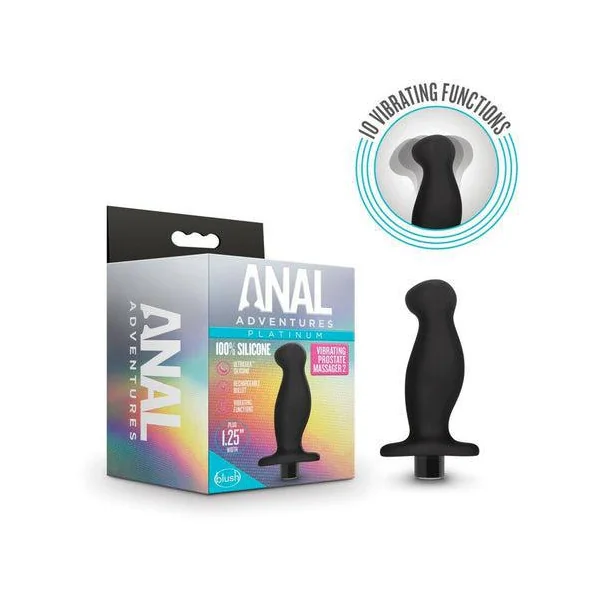 Anal Adventures Platinum Silicone Rechargeable Vibrating Prostate Massager 02