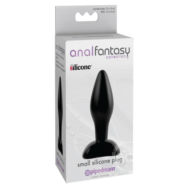 Anal Fantasy Collection Small Silicone Plug Kit 3.5in - Black