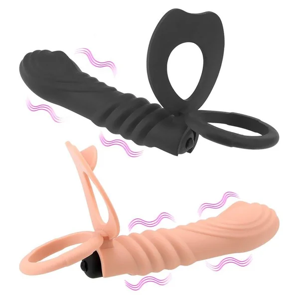 Anal Plug Vibrator Strap-on Penis Ring Double Penetration Dildo Butt Plug Vagina Stimulator Massager Sex Toys For Man Couple
