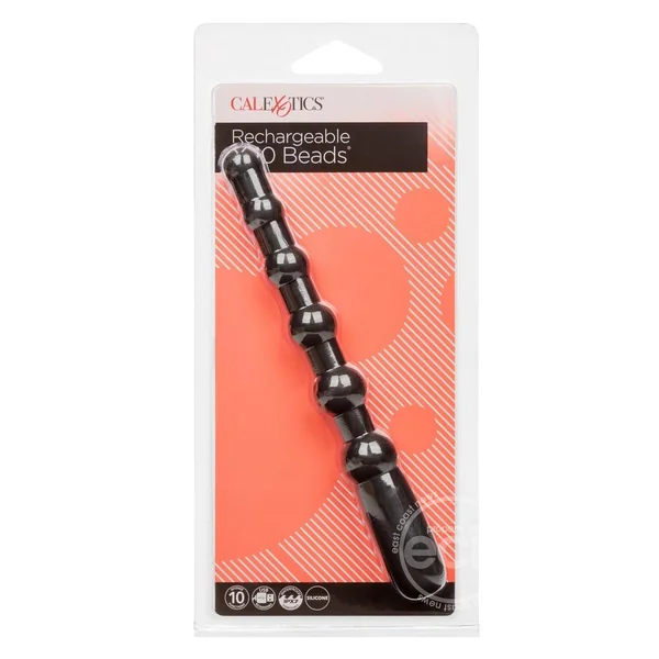 Anal Toys Rechargeable X-10 Silicone Beads - Black