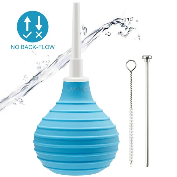 Anti-Backflow Anal Douche - Blue