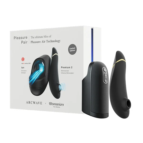 Arcwave Pleasure Pair Couples Kit Air Stroker And Clitoral Vibrator