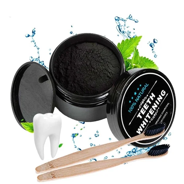 ASHOWNER Black Teeth Whitening Oral Care Charcoal Powder Natural Activated Charcoal Teeth Whitener Powder Oral Hygiene Clean
