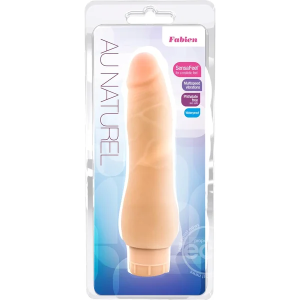 Au Naturel Fabien Vibrating Dildo 9in - Vanilla