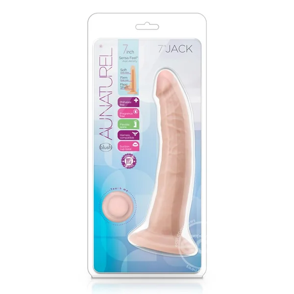 Au Naturel Jack Dildo with Suction Cup 7in - Vanilla
