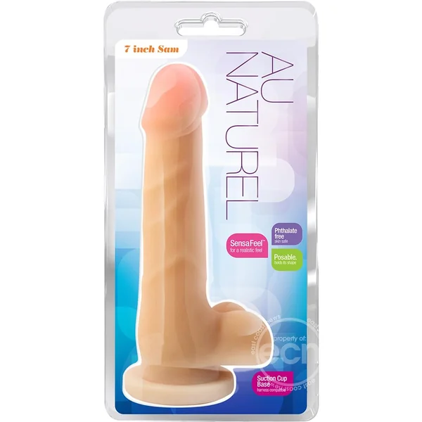 Au Naturel Sam Dildo 7in - Vanilla