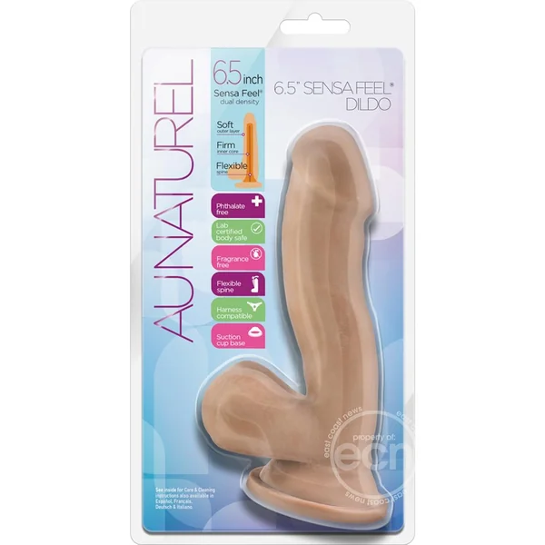 Au Naturel Sensa Feel Dildo 6.5in - Caramel
