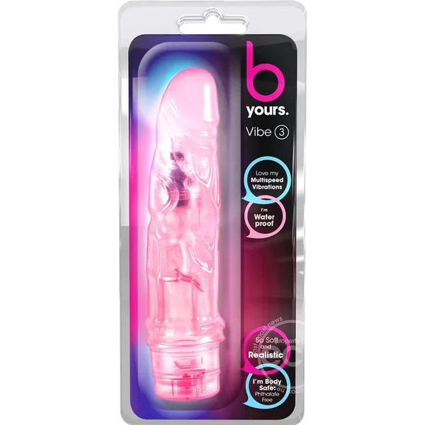 B Yours Vibe 3 Vibrating Dildo 7.25in