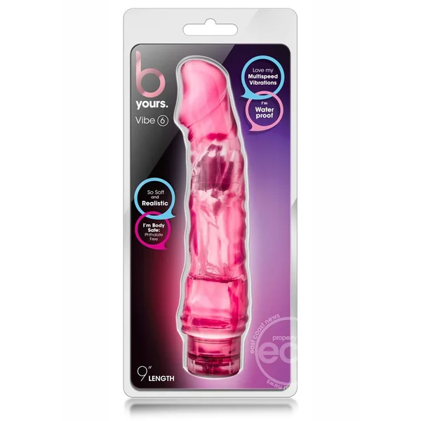 B Yours Vibe 6 Vibrating Dildo 9in
