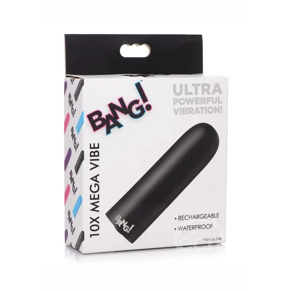 Bang! 10X Rechargeable Vibrating Bullet - Black