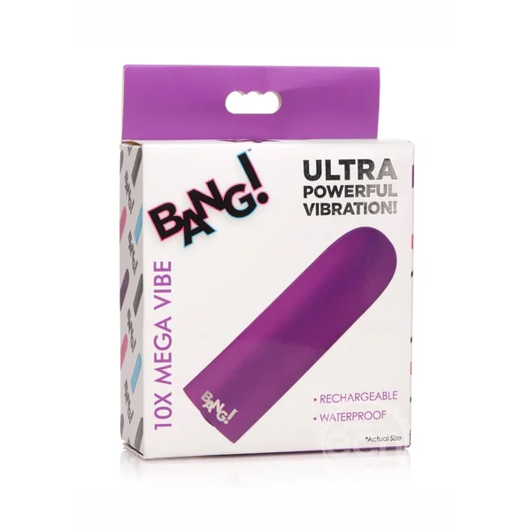 Bang! 10X Rechargeable Vibrating Bullet - Purple