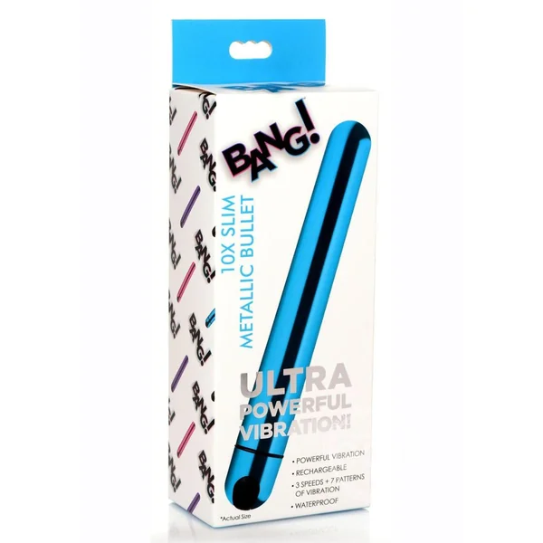 Bang! 10X Slim Metallic Rechargeable Bullet
