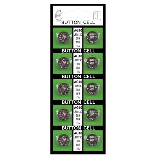 Batteries AG10 - Card of 10