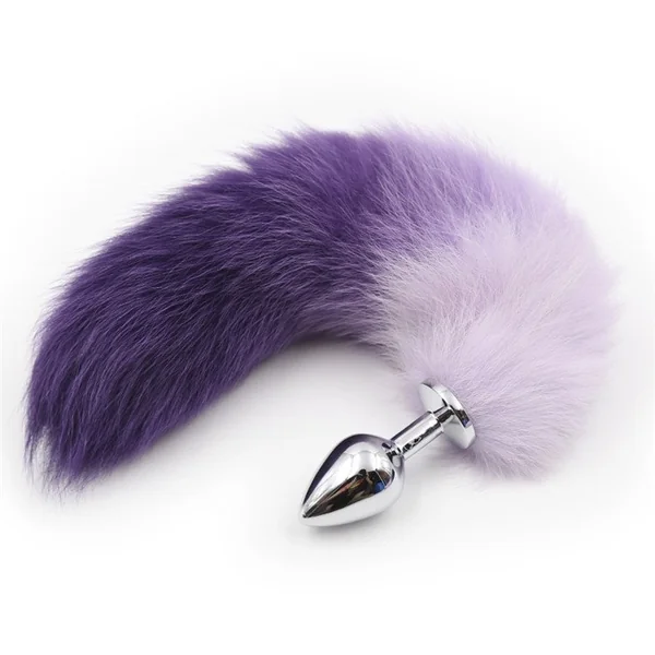 Binding Colored Artificial Hair Butt Plug Tail