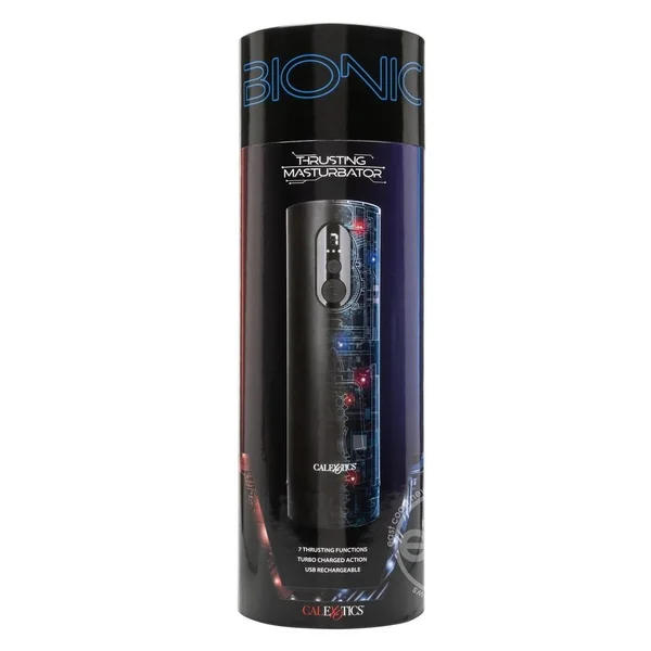 Bionic Thrusting Rechargeable Vagina Masturbator - Black