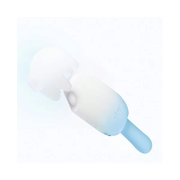Bite Me Sucking, Tapping & Vibrating Cream Pop Stimulator - Blue/White