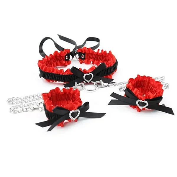 Black and Red Bow Blindfold