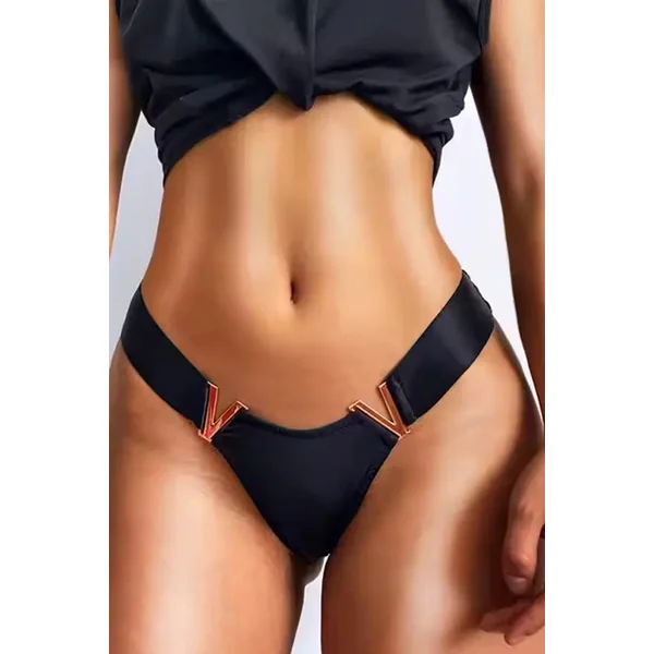 Black Cheeky Cut Panty with V Shape