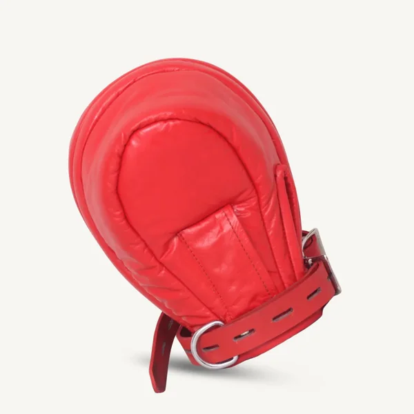 Black Leather Bondage Mittens with Zipped Palm