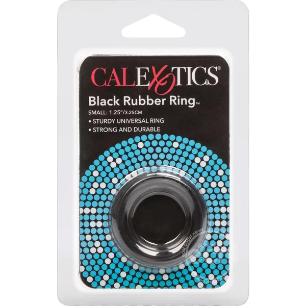 Black Rubber Cock Ring - Small - Black